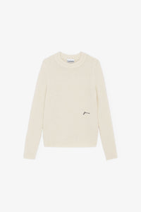 Pull à col rond en laine - Egret