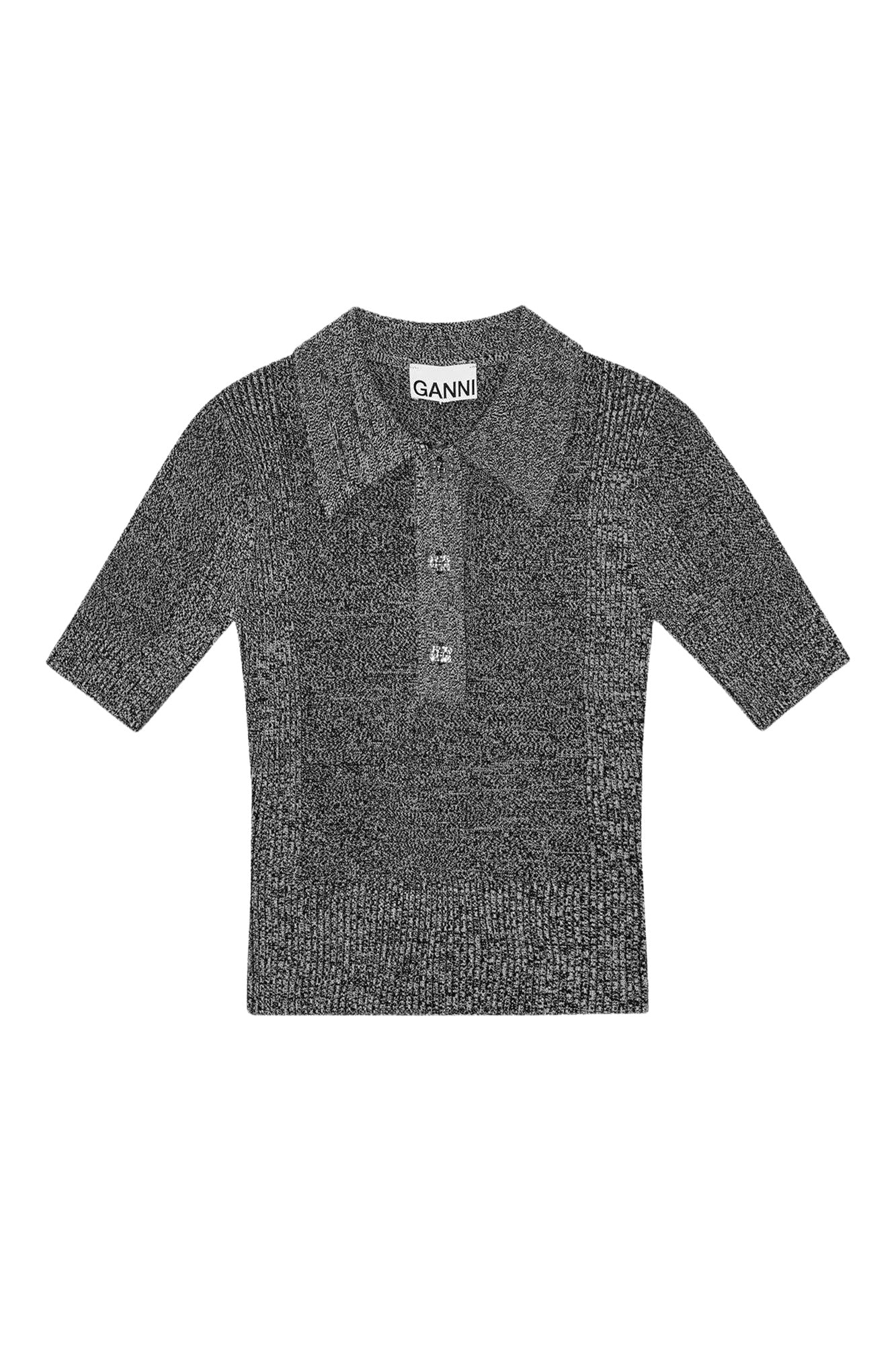 Polo Melange Rib - Black
