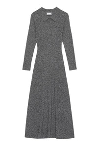 Robe longue en laine et cachemire - Ebony Melange