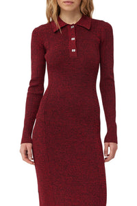 Robe Melange Rib Polo - High Risk Red