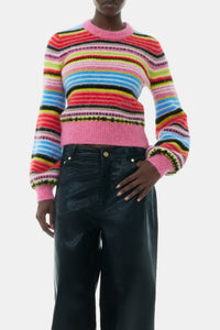 Pull à rayures en laine - Multicolour