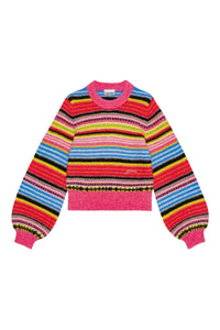 Pull à rayures en laine - Multicolour
