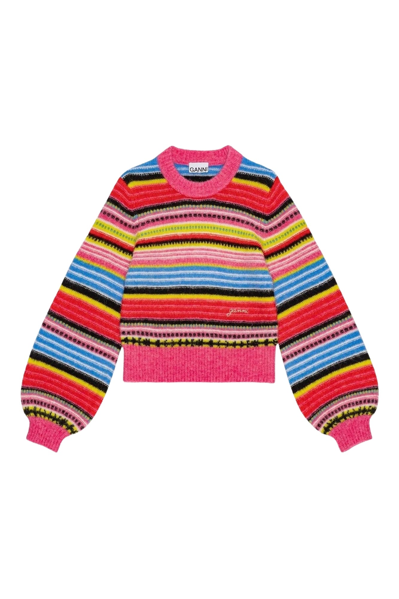 Pull à rayures en laine - Multicolour