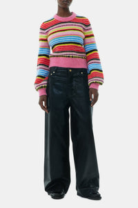 Pull à rayures en laine - Multicolour