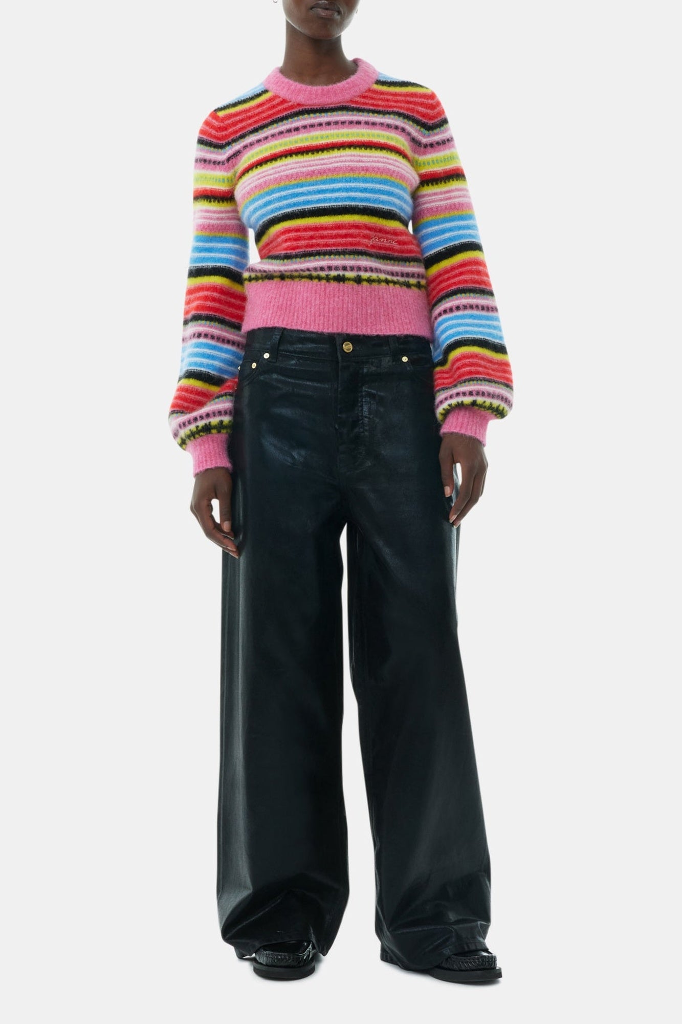 Pull à rayures en laine - Multicolour