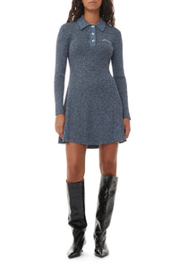 Robe courte en maille mélangé - Silver Lake Blue