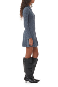 Robe courte en maille mélangé - Silver Lake Blue