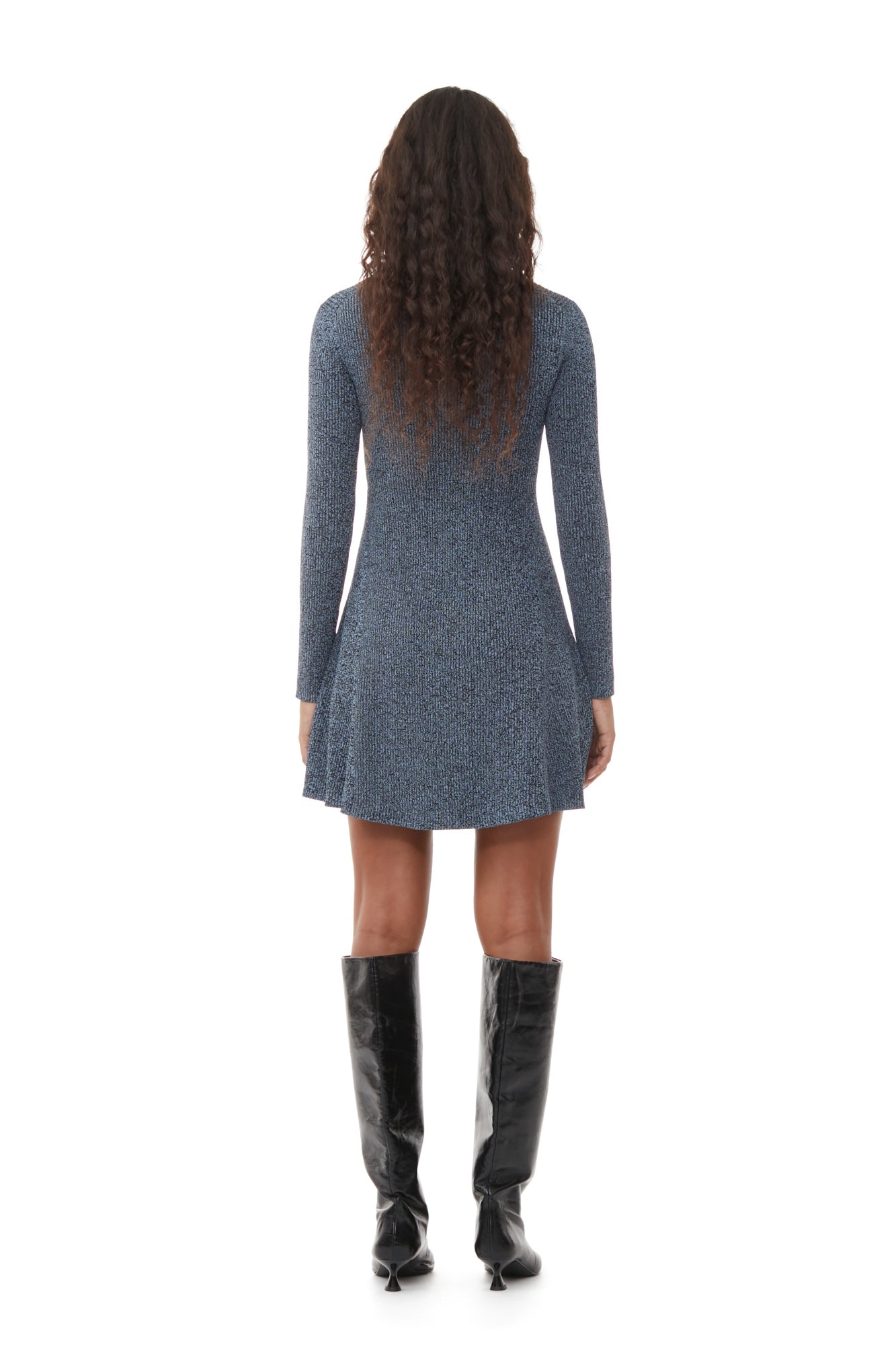 Robe courte en maille mélangé - Silver Lake Blue