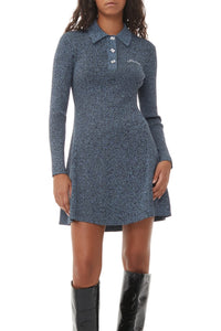 Robe courte en maille mélangé - Silver Lake Blue