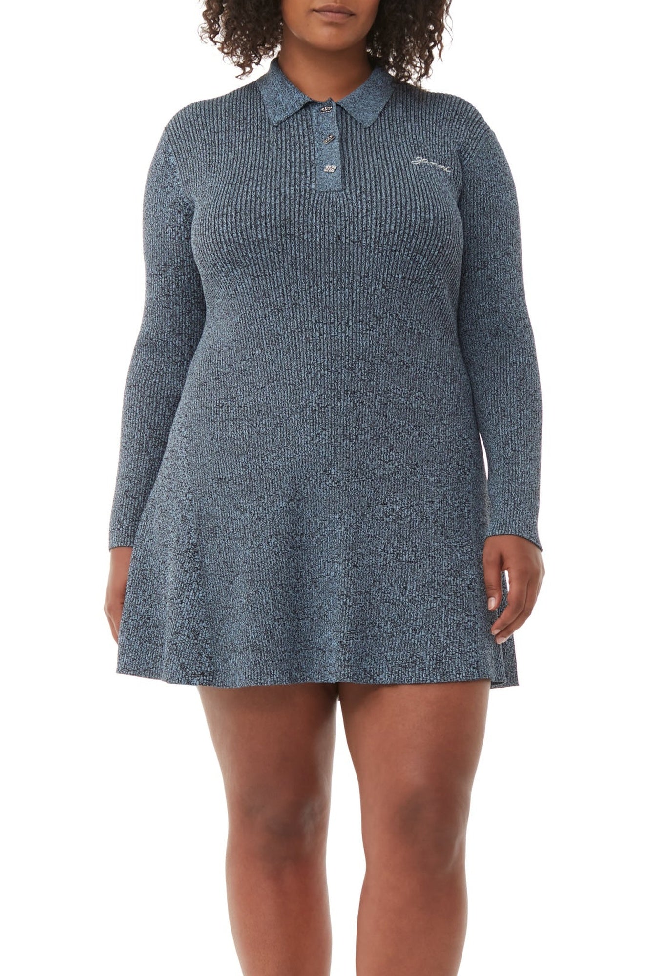 Robe courte en maille mélangé - Silver Lake Blue