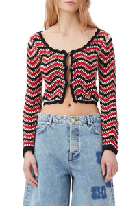 Cardigan en crochet - Racing Red
