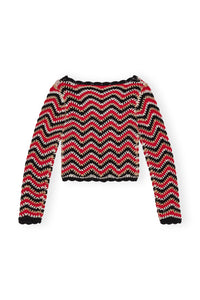 Cardigan en crochet - Racing Red