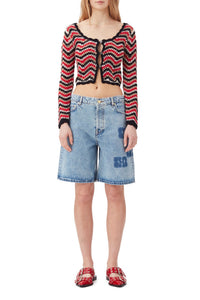 Cardigan en crochet - Racing Red