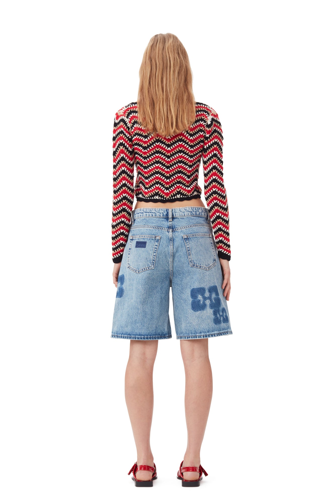 Cardigan en crochet - Racing Red