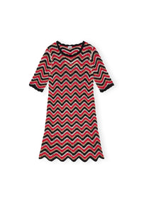Robe courte en crochet de coton - Racing Red