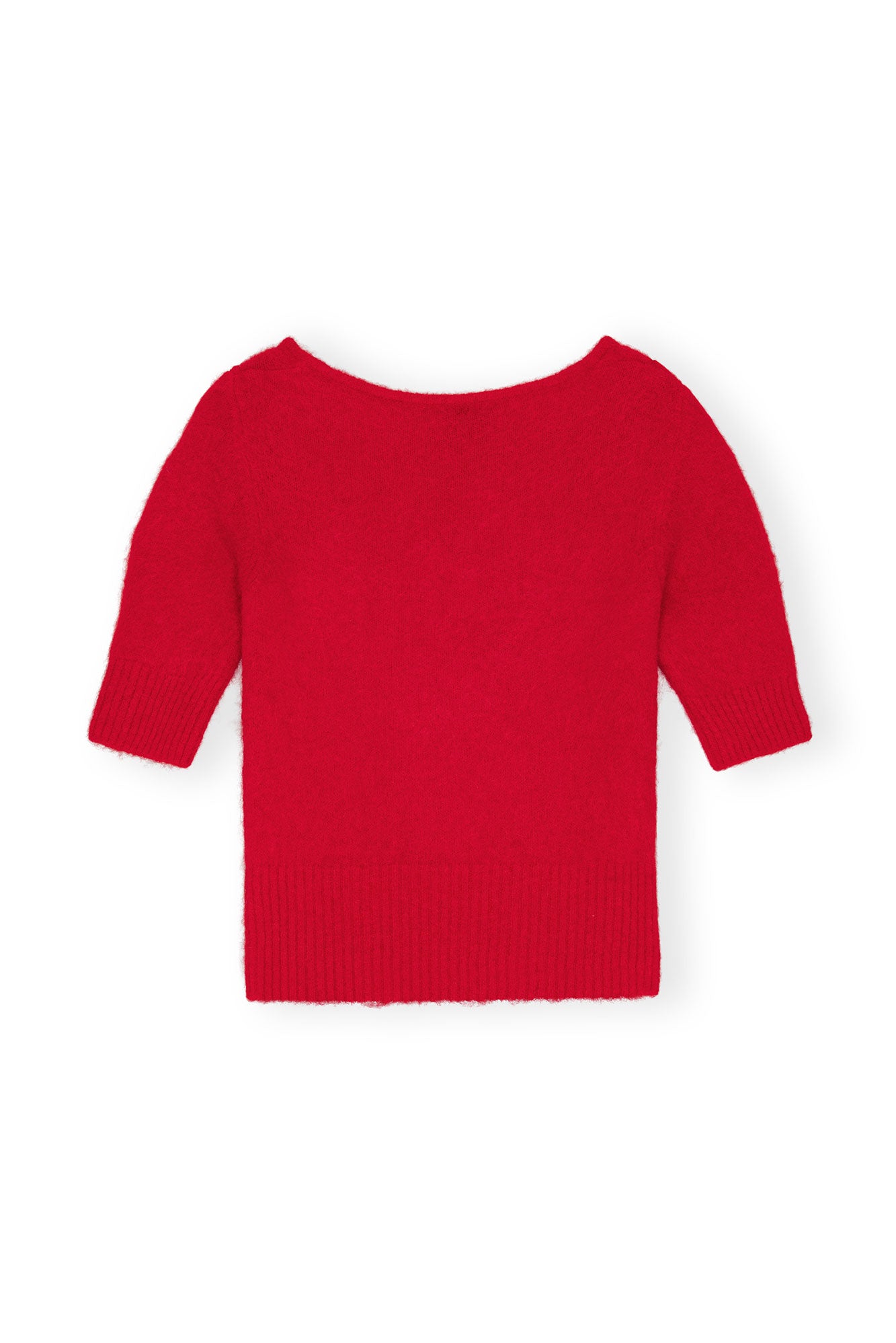 T-shirt à col V en laine - Racing Red
