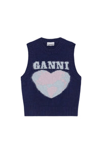 Pull sans manches imprimé en laine - Sky Captain