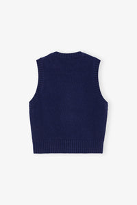 Pull sans manches imprimé en laine - Sky Captain