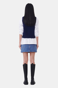 Pull sans manches imprimé en laine - Sky Captain