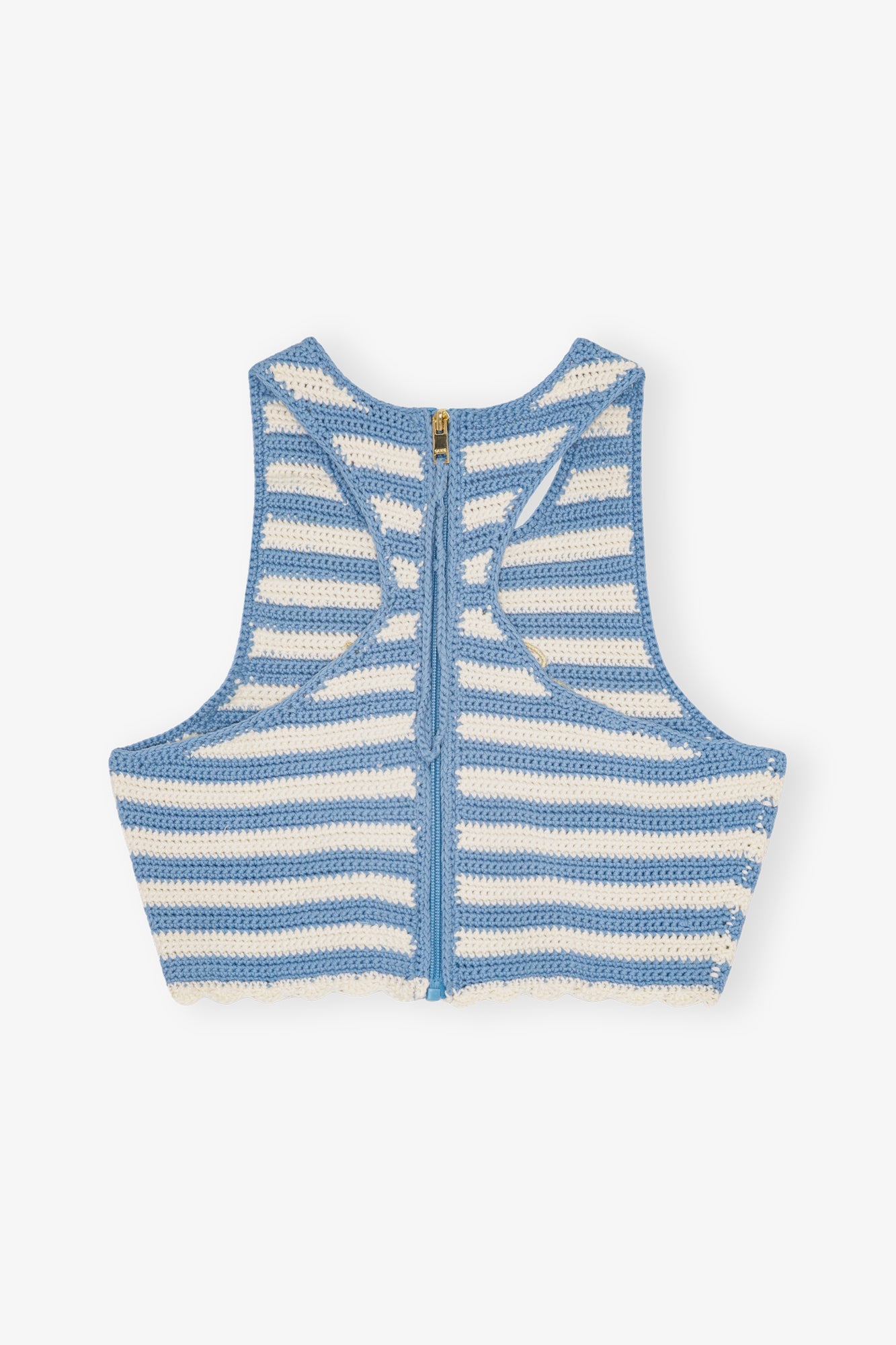 Crochet crop top with swimmer's back - Glacier Lake