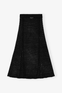 Jupe longue Pointelle - Black