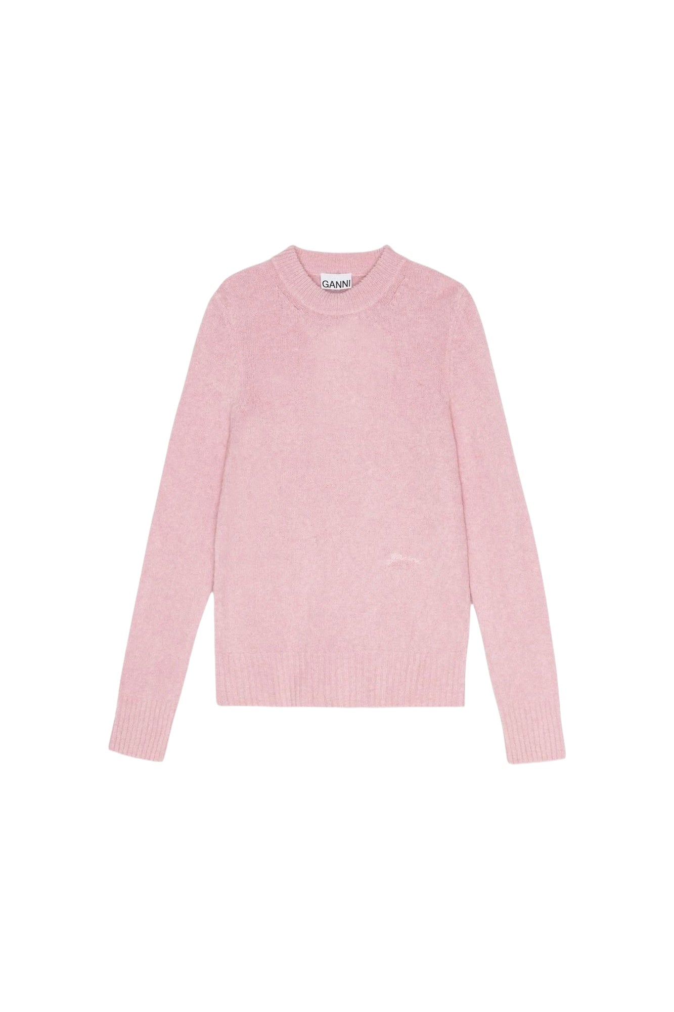 Pull à col rond en laine - Chalk Pink
