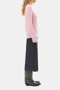 Pull à col rond en laine - Chalk Pink