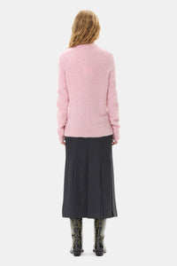 Pull à col rond en laine - Chalk Pink