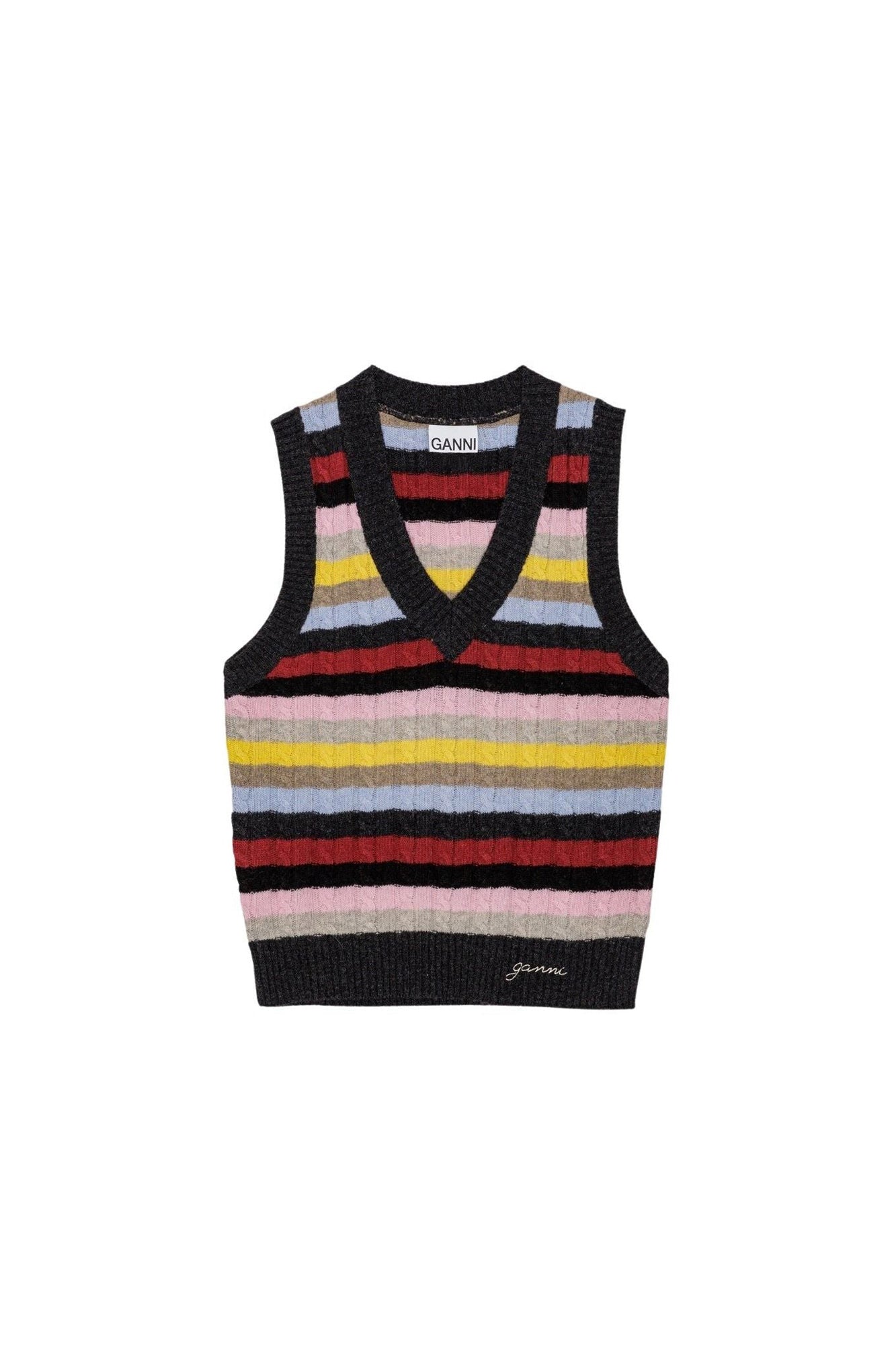 Débardeur à rayures en laine - Multicolour