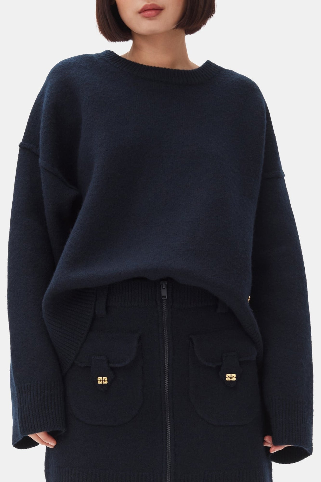 Pull à col rond en laine - Sky Captain