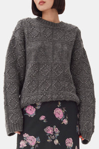 Wool Bubble jumper - Phantom