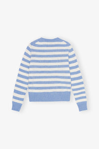 Pull à rayures en laine mélangé - Illusion Blue