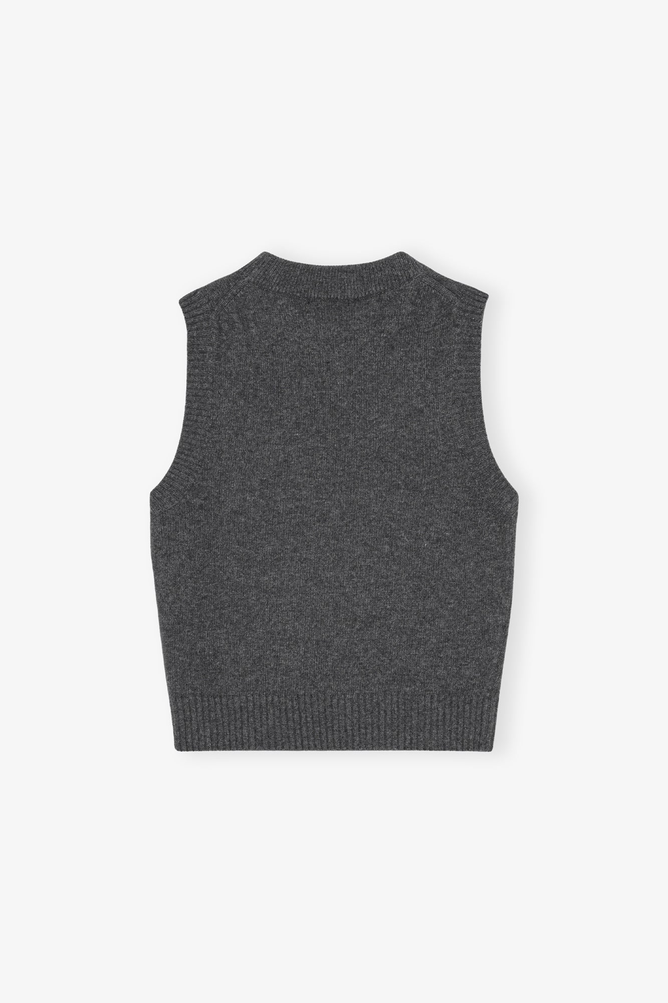 Pull sans manches imprimé en laine - Gray Quill