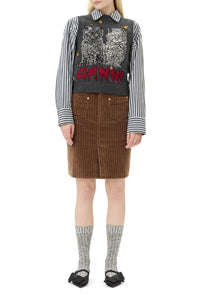 Pull sans manches imprimé en laine - Gray Quill