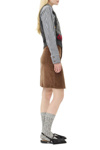 Pull sans manches imprimé en laine - Gray Quill