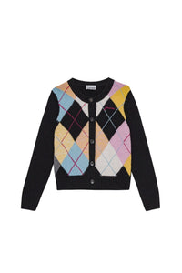 Cardigan à motif en laine - Multicolour