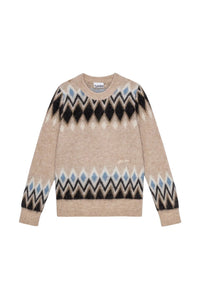 Pull en jacquard de laine - Latte