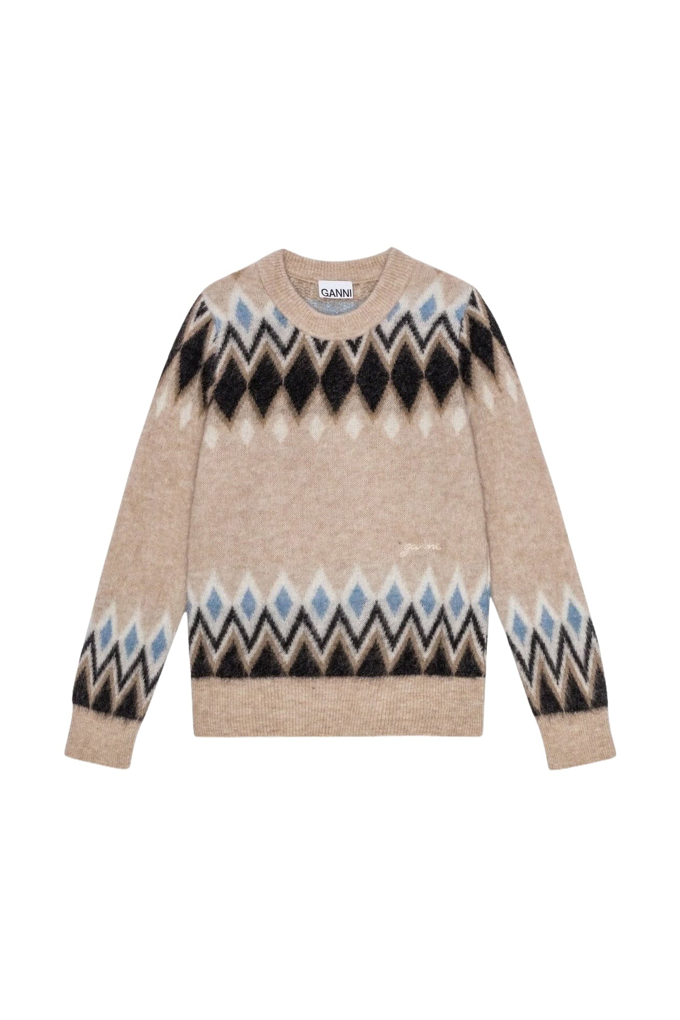 Pull en jacquard de laine - Latte