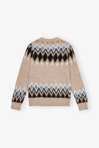 Pull en jacquard de laine - Latte
