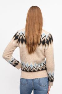 Pull en jacquard de laine - Latte