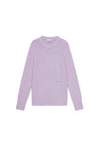 Wool round-neck jumper - Lavender Blue