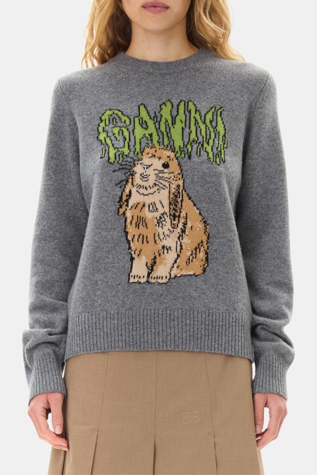 Pull Bunny en laine - Frost Gray