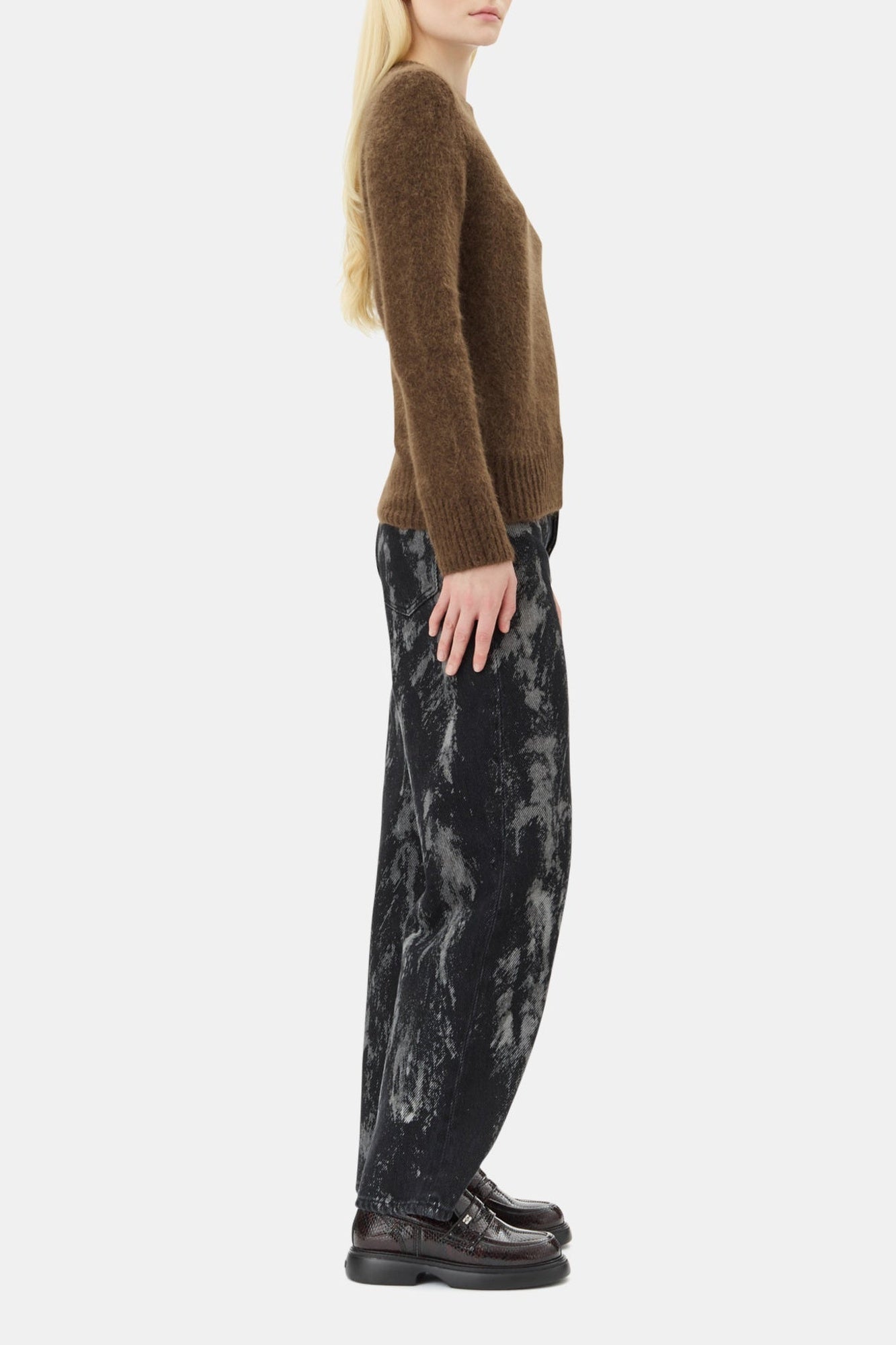 Wool round-neck jumper - Rain Drum