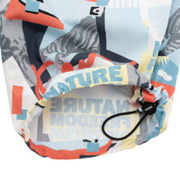 Short en popeline avec imprimé urban - Bleu Clair