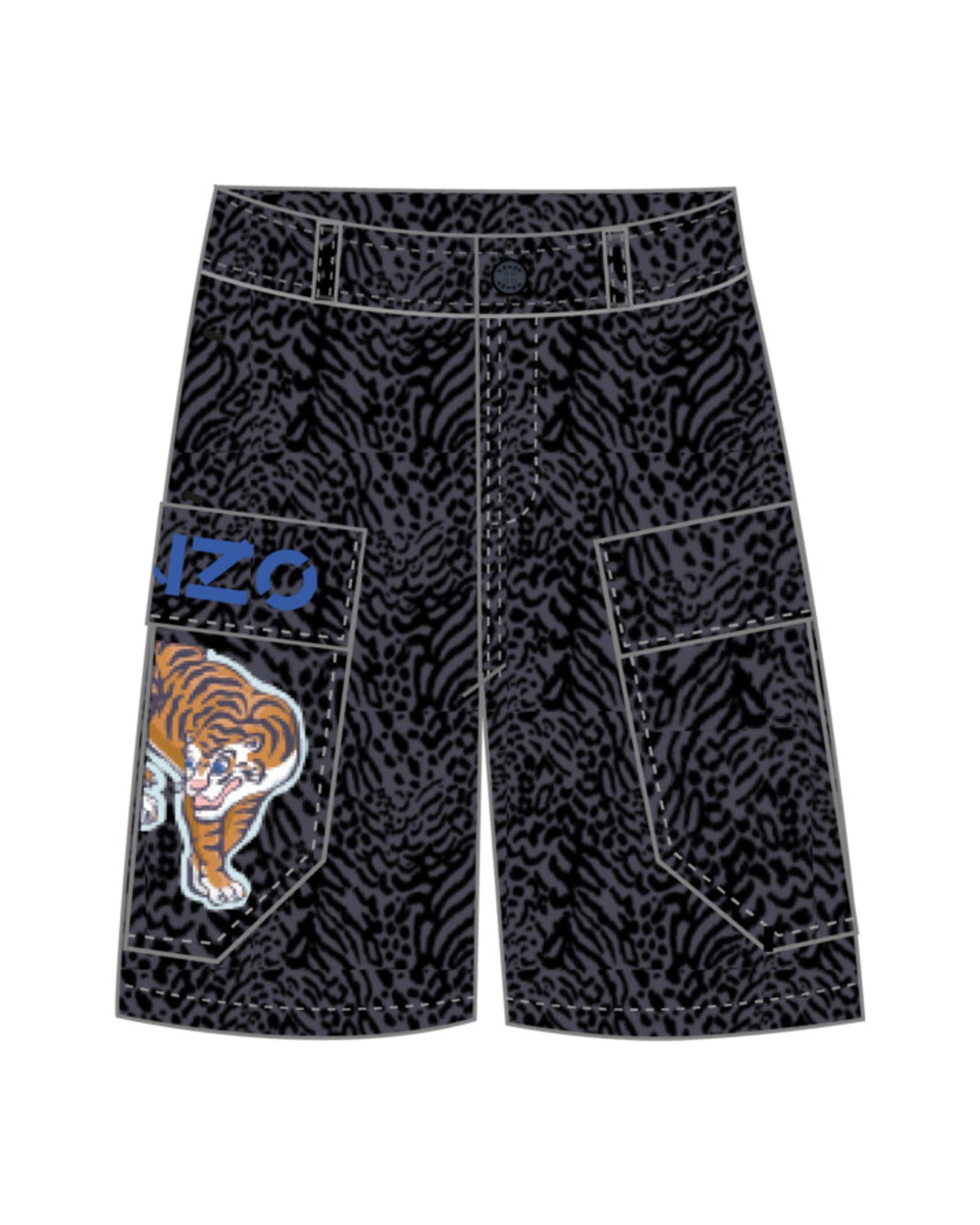 Short en imprimé - Plomb