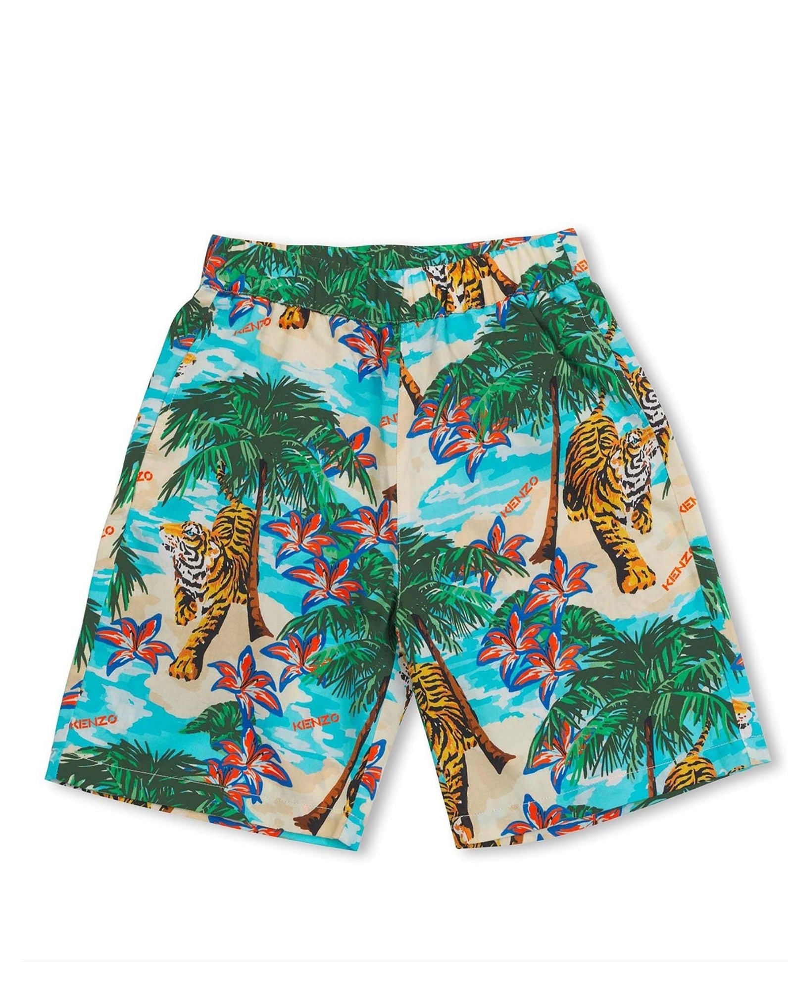 Short de bain en imprimé summer - Naturel