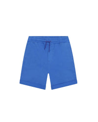 Bermuda taille élastiquée en coton - Bleu Cobalt
