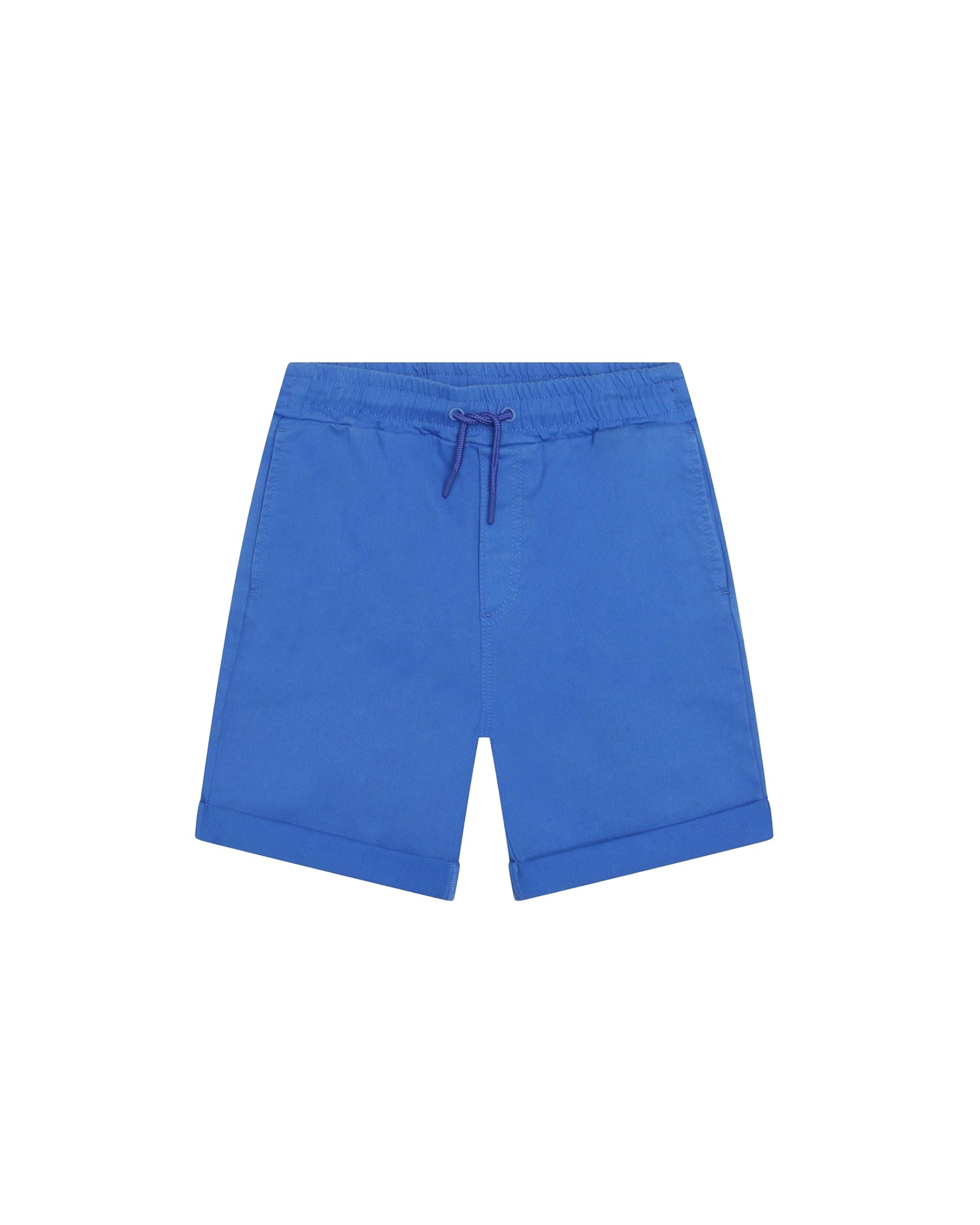Bermuda taille élastiquée en coton - Bleu Cobalt