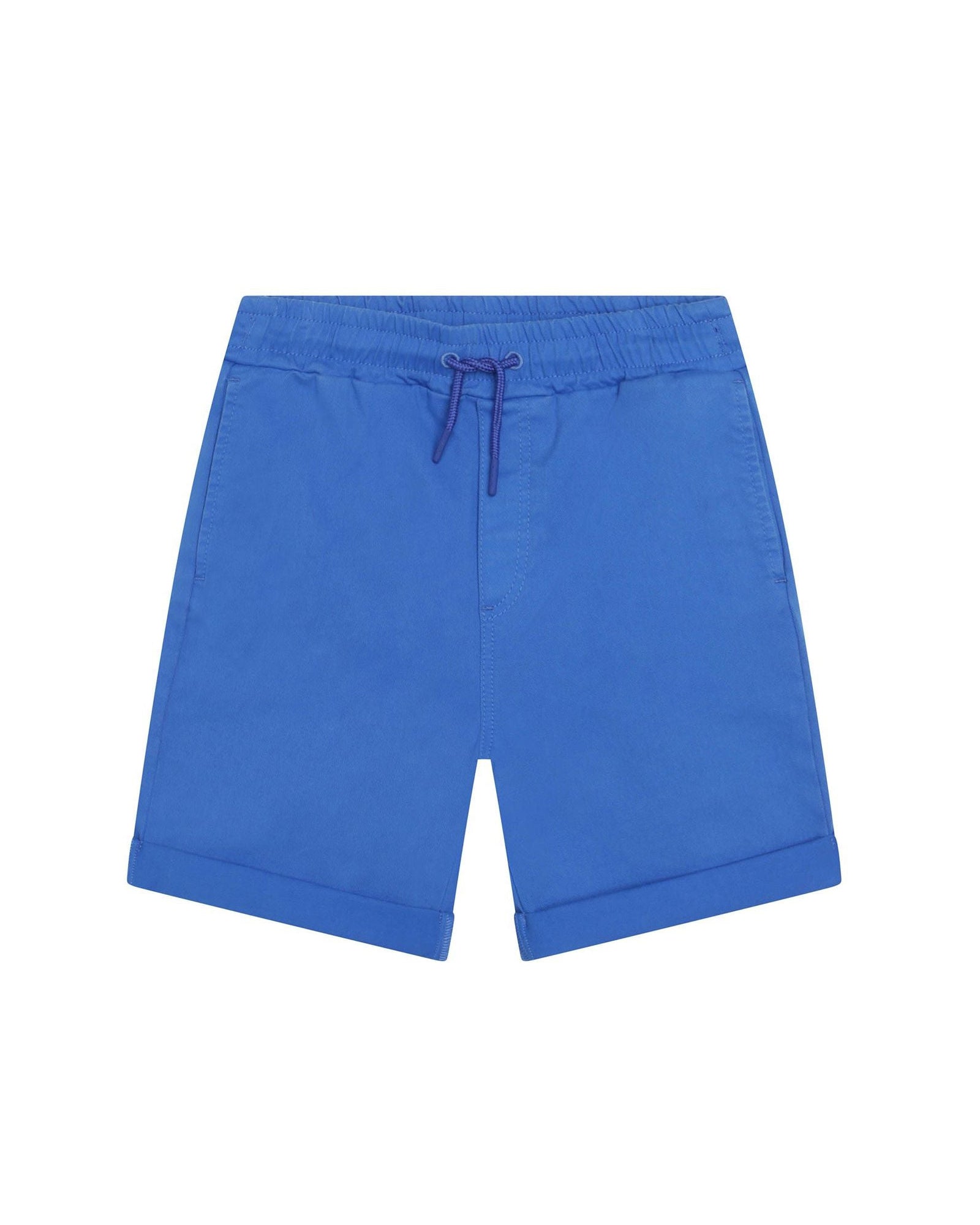 Bermuda taille élastiquée avec cordons de serrage - Bleu cobalt