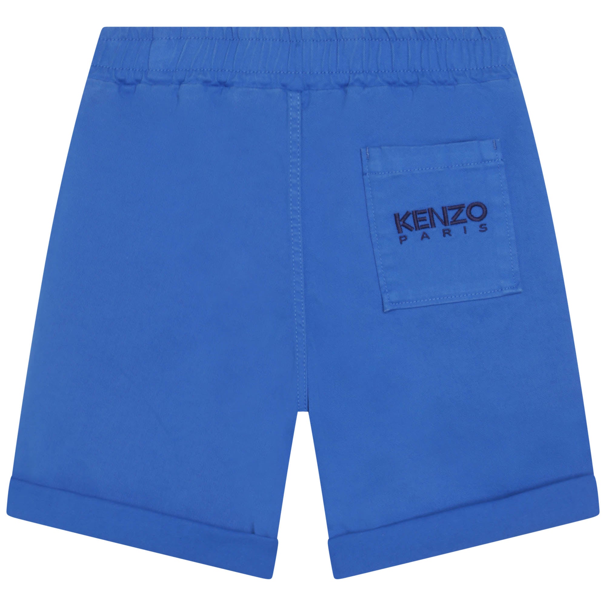Bermuda taille élastiquée en coton - Bleu Cobalt